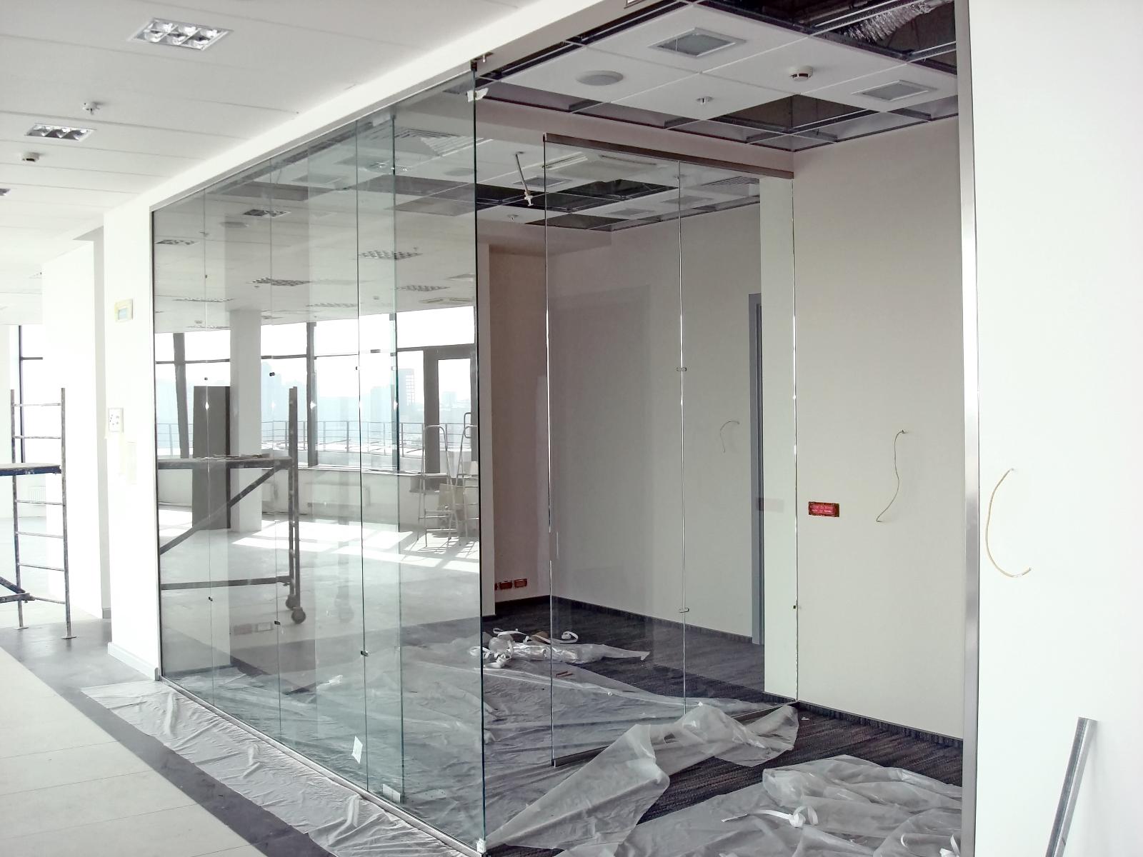 Glasvägg byggprojekt